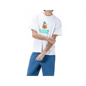 NEW MARKET peanuts puffer sign t-shirt in white